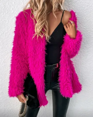 Chaqueta Fucsia Peluda