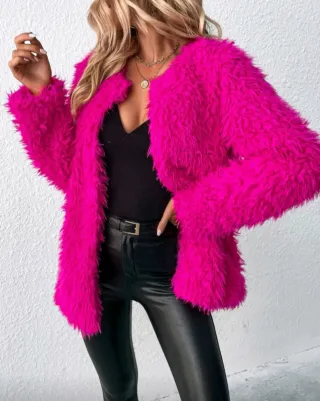 Chaqueta Fucsia Peluda