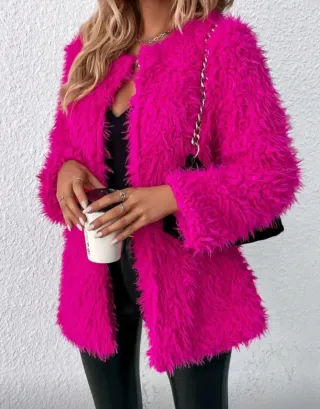 Chaqueta Fucsia Peluda