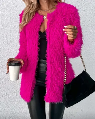 Chaqueta Fucsia Peluda