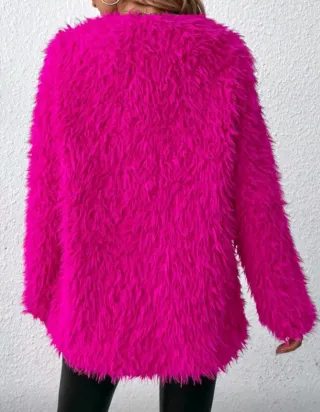 Chaqueta Fucsia Peluda