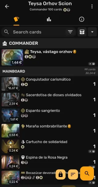 Mazo Commander Magic the Gathering, Teysa vástago