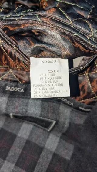 Abrigo Loden Lana Alpaca Negro/Gris