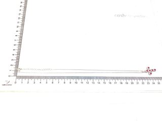 cadena plata 925mm con piedra con circonita 19 2.5cm