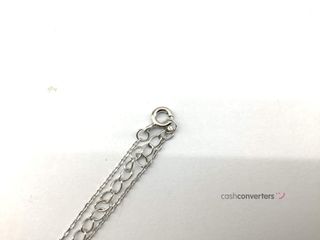 cadena plata 925mm con piedra con circonita 19 2.5cm