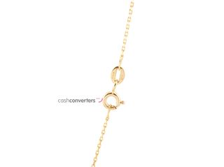 cadena oro 18k con piedra con circonita 23cm