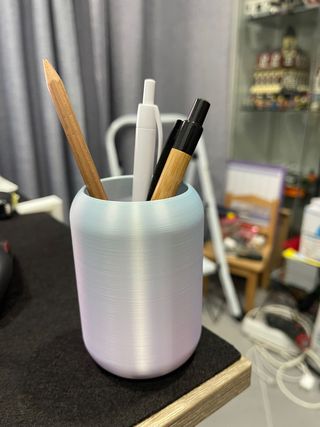 Porta-lápis e canetas 3D degradê