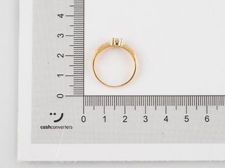 anillo oro 18k con piedra con circonita