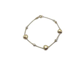 pulsera oro 18k con piedra con circonita