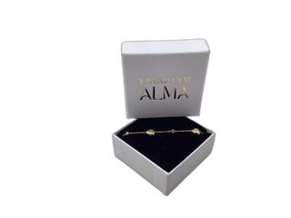 pulsera oro 18k con piedra con circonita