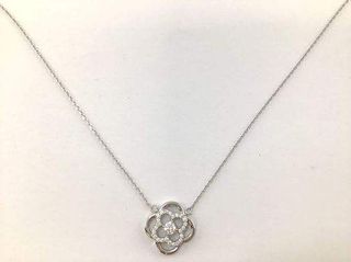 cadena plata 925mm con piedra con circonita 19 2.5cm