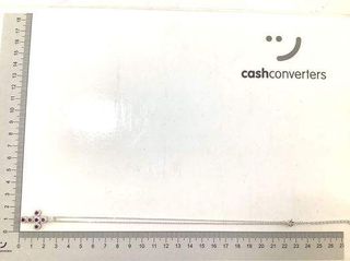 cadena plata 925mm con piedra con circonita 19 2.5cm