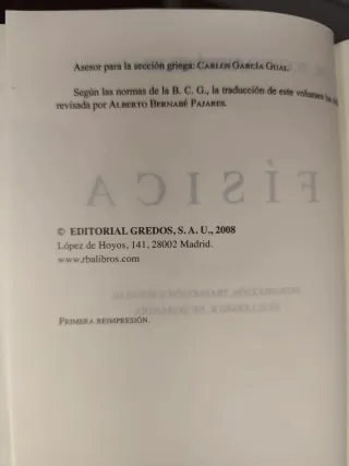 Física. Aristóteles