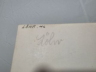 Foto WWII Alexander Löhr con firma al reverso