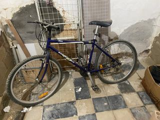 Bicicleta de montaña azul