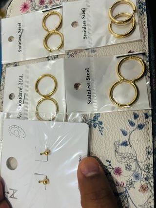 Juego de pendientes acero inoxidable