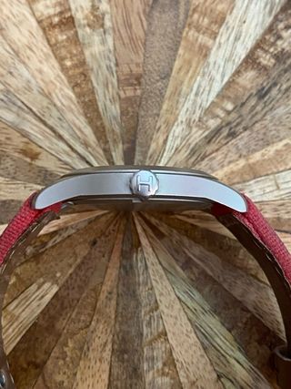 Reloj Hamilton Khaki Negro Correa Roja