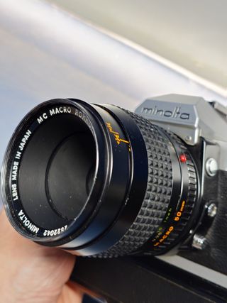 cámara analógica MINOLTA XD-5 objetivo MC ROKKOR 1:3,5/50mm, en perfecto estado