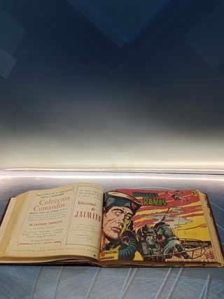 tebeo apaisado cómic, COLECCIÓN COMANDOS, 53 NÚMEROS, ENCUADERNADOS ORIGINAL. EDIT.VALENCIANA 1954