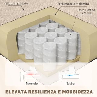 Sillón de Dormitorio Estilo Francés con Amplio Asiento, Silloncito de Dormitorio Acolchado con Brazos e Imbottitura, con Patas de Madera para Sala de Estar y Oficina, Beige