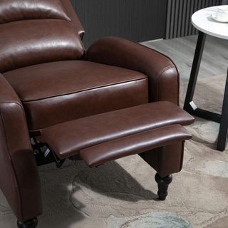 Sillón Relax Reclinable 90° Y 150° Manual para TV, Sala de Estar, Dormitorio, Diseño Moderno en Piel 73X86X104Cm