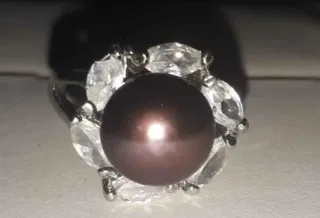 Anillo vintage perla de Tahiti