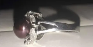 Anillo vintage perla de Tahiti