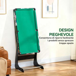 Mesa Multijuego 6 en 1 Plegable, Mesa de Juego Multifuncional con Futbolín, Billar, Hockey, Ping Pong, Aros e Hockey sobre Hielo para Adultos y Niños, para Casa Escuela, 118X104X71 Cm