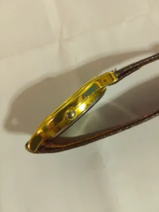 Orologio vintage Sereni oro e marrone