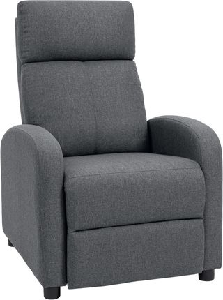 Sillón Relax Acolchado Con Respaldo Reclinado 135° Y Reposapiés Extraíble en Lino, 69X87X100.5 Cm, Gris