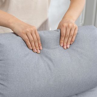 Sillón Relax Reclinable Manual 135° Con Reposapiés, Sofá Individual Reclinable Ergonómico Acolchado en Tejido Efecto Lino para Sala de Estar y Dormitorio, 73X86X100 Cm, Gris Claro