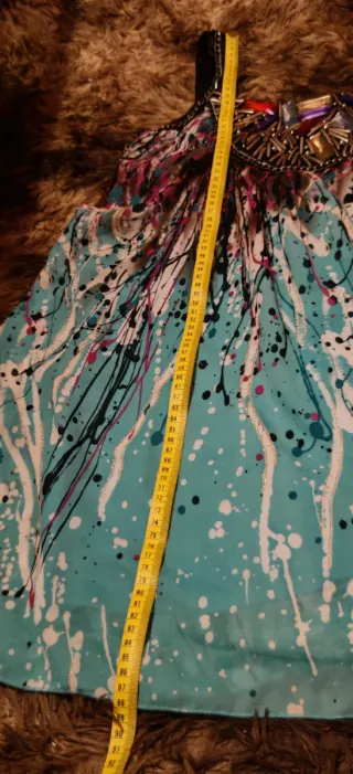 Vestido estampado artístico M