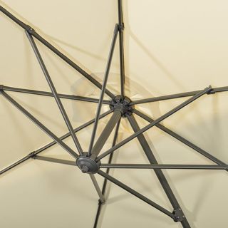 Sombrilla de Jardín Descentrada 3X2.5 M Giratoria a 360° Con Angulación Regulable