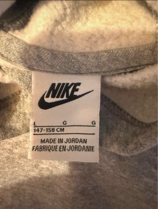 Sudadera Nike gris niño