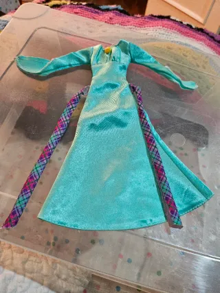 Vestido Barbie Turquesa con fajín