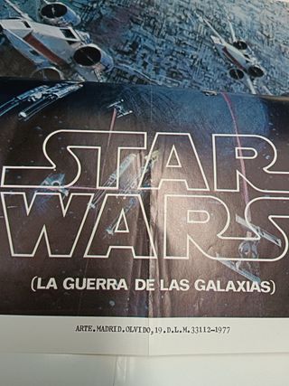 Poster español Star wars original 1977 arte Madrid 19-83.5