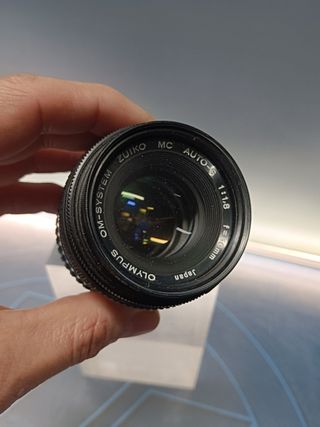 Objetivo olympus 50 mm. + tele converter Tamron-f-buen estado