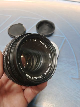 Objetivo olympus 50 mm. + tele converter Tamron-f-buen estado