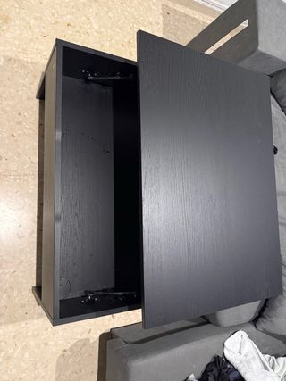 Mueble salón con baúl de madera