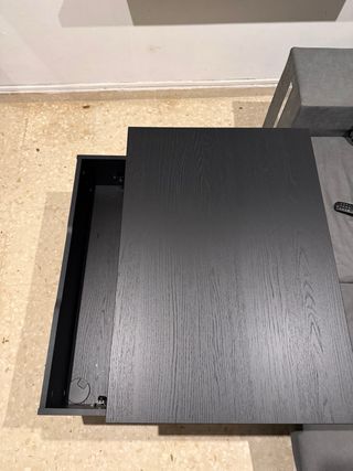 Mueble salón con baúl de madera