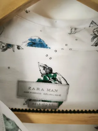 Camisa Zara Homem L Estampada Flores