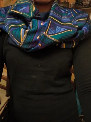 Foulard vintage motivo geometrico