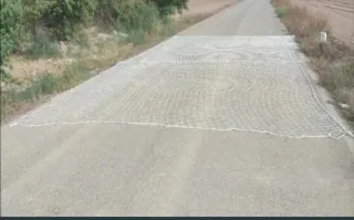 Red de obra seguridad blanca 5x11m nueva