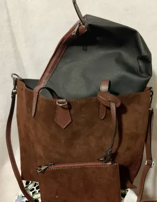 Borsa in camoscio marrone