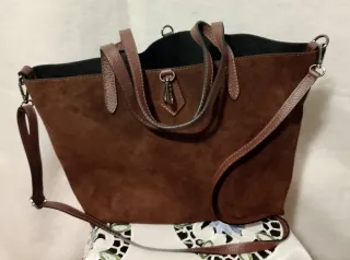 Borsa in camoscio marrone
