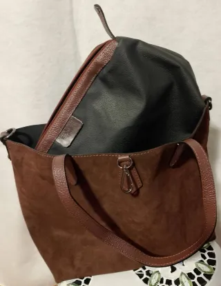 Borsa in camoscio marrone