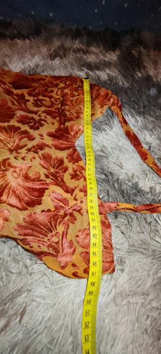 Vestido naranja devoré terciopelo Talla L