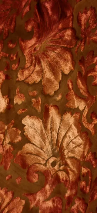 Vestido naranja devoré terciopelo Talla L