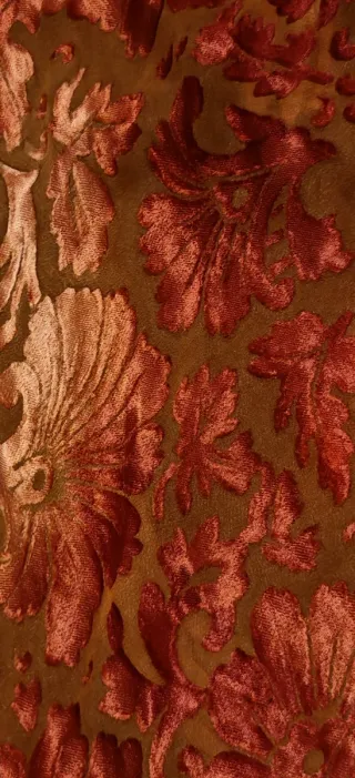 Vestido naranja devoré terciopelo Talla L