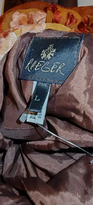 Vestido naranja devoré terciopelo Talla L